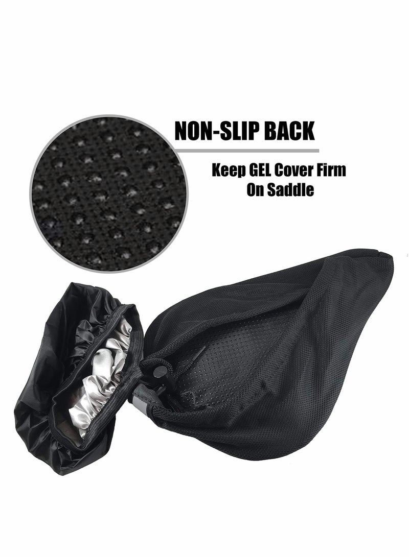 SYOSI غطاء مقعد دراجة رياضية، وسادة جل للدراجة، وسادة مقعد دراجة مع غطاء مقاوم للماء والغبار لدراجة الجبال - Image 3