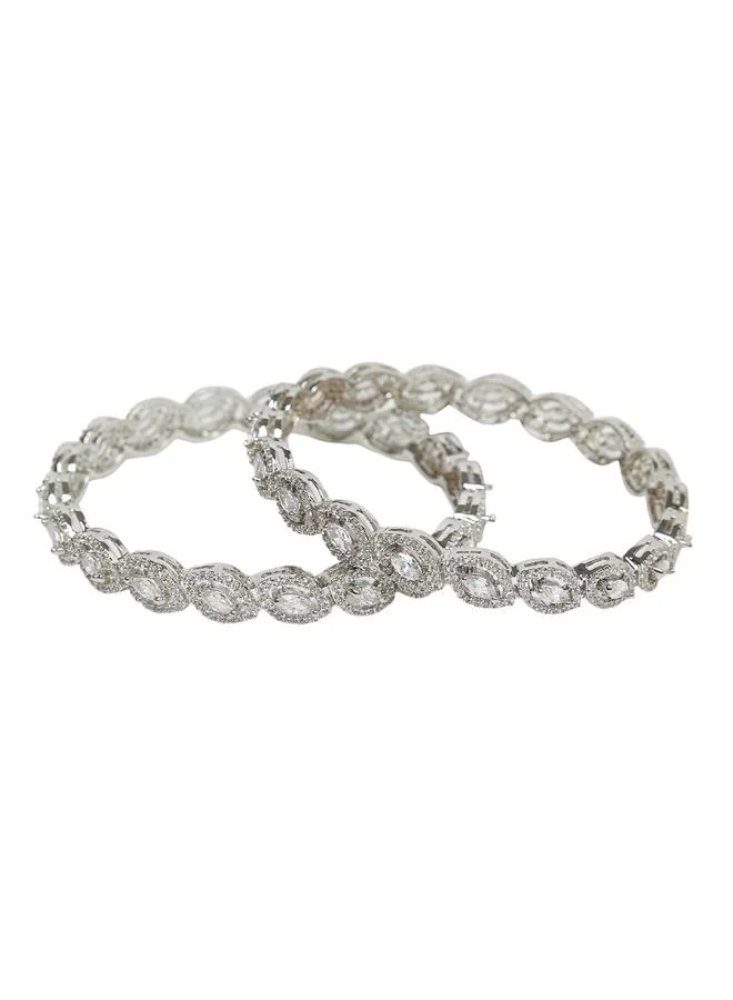 VOYLLA CZ Elegance Shiny Stones Designer Bangles