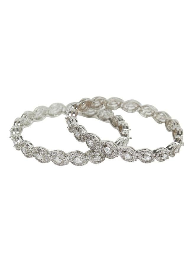 VOYLLA CZ Elegance Shiny Stones Designer Bangles - Image 2