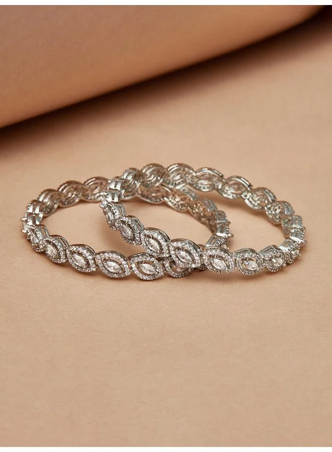 VOYLLA CZ Elegance Shiny Stones Designer Bangles