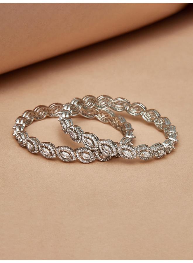 VOYLLA CZ Elegance Shiny Stones Designer Bangles - Image 1