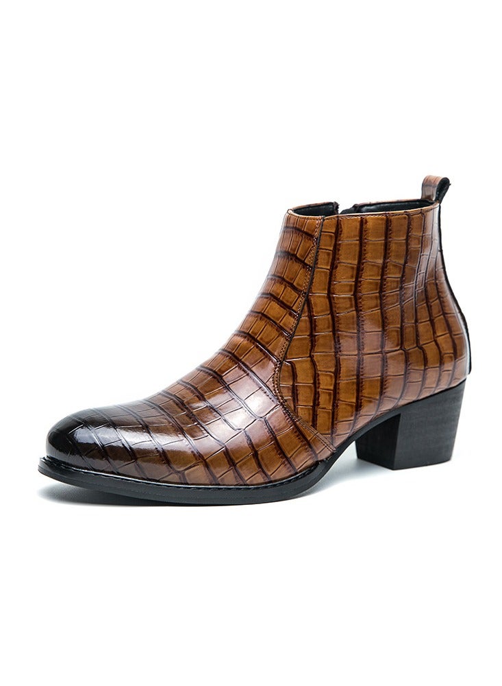 KUYING New Men's Casual Leather Boots - Image 1