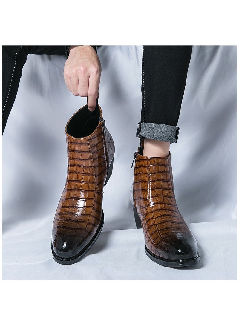 KUYING New Men's Casual Leather Boots - Image 2