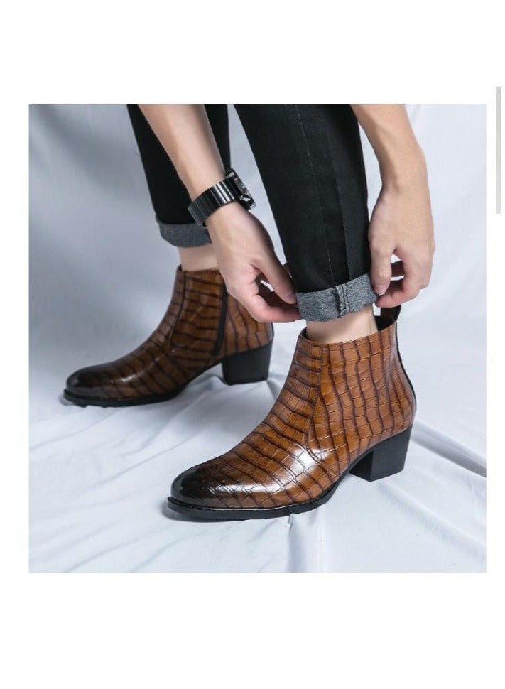 KUYING New Men's Casual Leather Boots - Image 3
