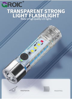 GROIC Keychain Flashlight USB C Rechargeable, 5000K, High CRI, 420 Lumens EDC Flashlight Mini Size with Multifunctional Sidelight, Best for Gift/Emergencies/Camping  - Image 3