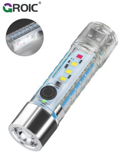 GROIC Keychain Flashlight USB C Rechargeable, 5000K, High CRI, 420 Lumens EDC Flashlight Mini Size with Multifunctional Sidelight, Best for Gift/Emergencies/Camping  - Image 1