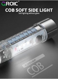 GROIC Keychain Flashlight USB C Rechargeable, 5000K, High CRI, 420 Lumens EDC Flashlight Mini Size with Multifunctional Sidelight, Best for Gift/Emergencies/Camping  - Image 4
