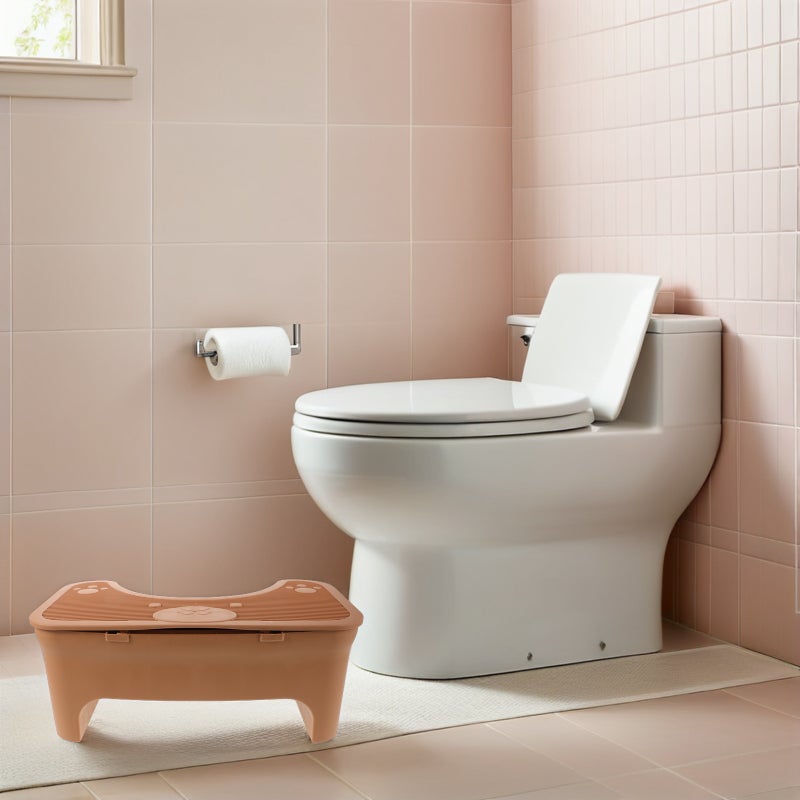 Toilet Step Stool: Toilet Squatting Assistance Step - Bathroom Stool Bathroom Footrest With Storage Compartment For Home And Hotel Coffee - Image 2