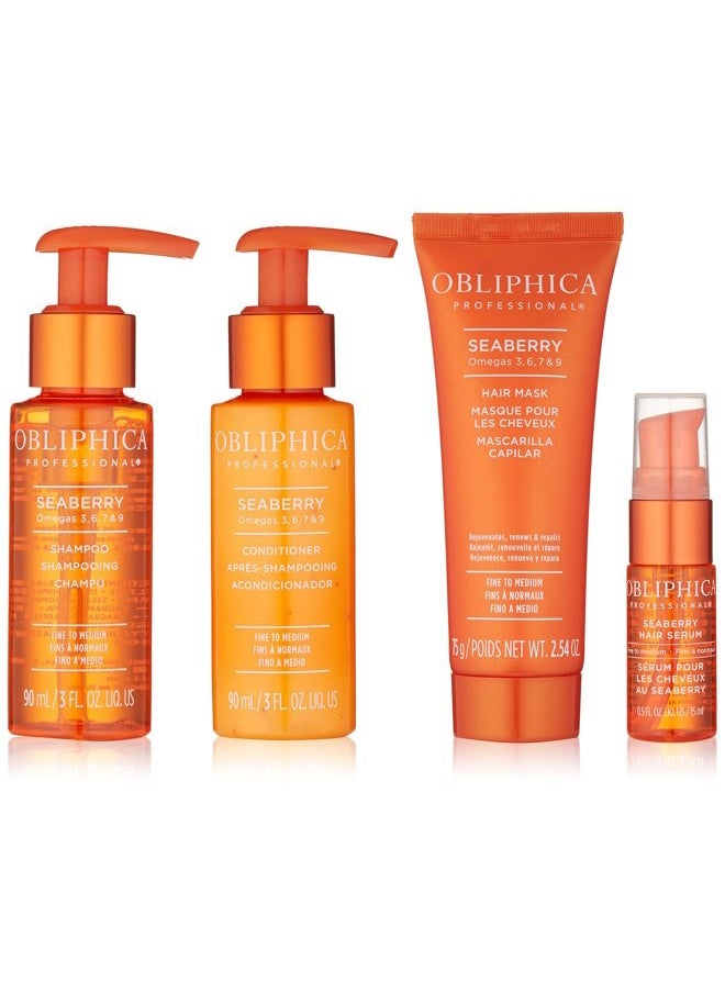 Obliphica Professional Obliphica Seaberry Fine to Medium Travel Kit - Elevate Your Hair Care On the Go  - Image 1