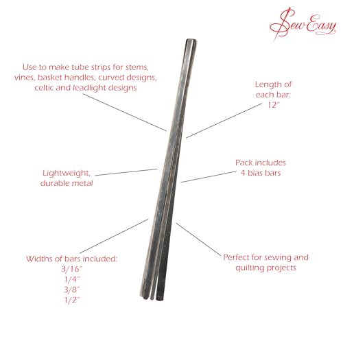 Sew Easy ER187 | Quilters Bias Bars | Make Tube Strips | Various Widths | by Sew Easy - Image 3