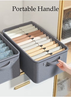 DUNISO 3pcs Closet Storage Box with Handle, Foldable Cube Storage Bins Sturdy Closet Organizer System for Clothing, Jeans, Toys, Books, Shelves, Closet, Wardrobe  - Image 4