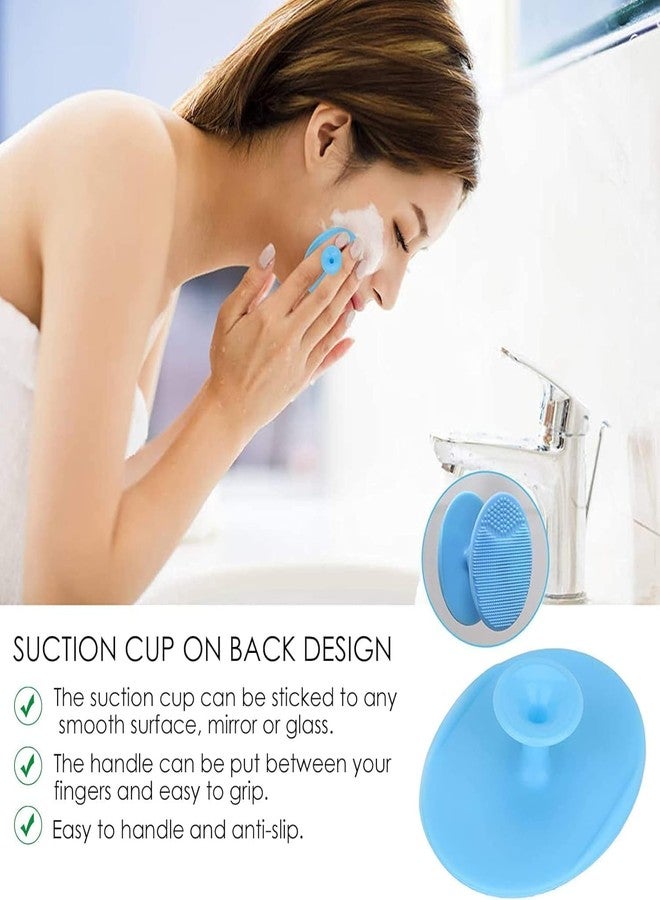 Calitate24 2 Pack Face Scrubber, Soft Silicone Facial Cleansing Brush Face Exfoliator Blackhead Acne Pore Pad Cradle Cap Face Wash Brush for Deep Cleaning Skin Care - Image 2