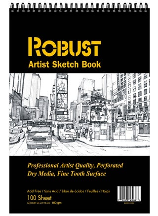 Robust 400 Series A4 (8.5"x11.7") Sketch Book, 100 Sheets Sketch Pad, 180gsm Drawing Notebook, Art Paper For Dry and Wet Media, Drawing Book For Kids, Spiral Bound Artist Sketch Paper, Acid-Free Book - pzsku/ZEAE6CA4193E7D1A9977EZ/45/_/1674987850/770fe29f-c8e5-4dce-bedb-5f456b6a082a
