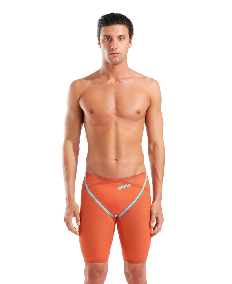ARENA Powerskin Carbon Glide Mens Racing Jammer Athletic Tech Suit Competitive Racing Swimsuit Endurance Swimwear Sunset Coral US Size 28 - Image 2