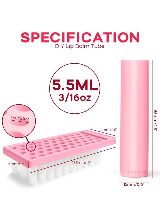 JuLand Lip Balm Tubes Kit with Tray and Scraper - 50 Packs 5.5ml (3/16 Oz) BPA-Free Lip Balm Containers, Leak-Free Empty Lipstick Tubes for DIY Lip Balm Filling Making Kits - Image 2