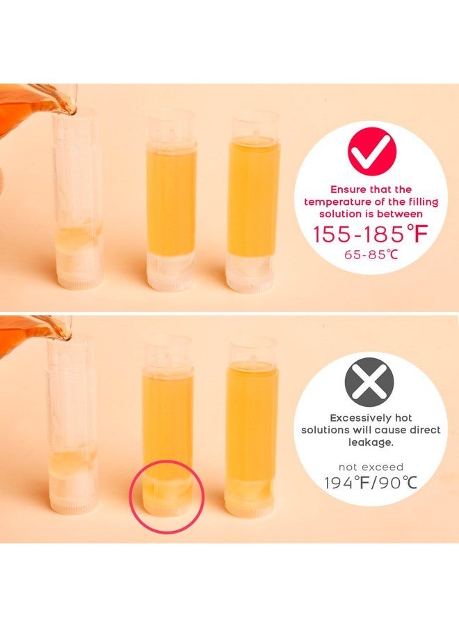 JuLand Lip Balm Tubes Kit with Tray and Scraper - 50 Packs 5.5ml (3/16 Oz) BPA-Free Lip Balm Containers, Leak-Free Empty Lipstick Tubes for DIY Lip Balm Filling Making Kits - Image 4