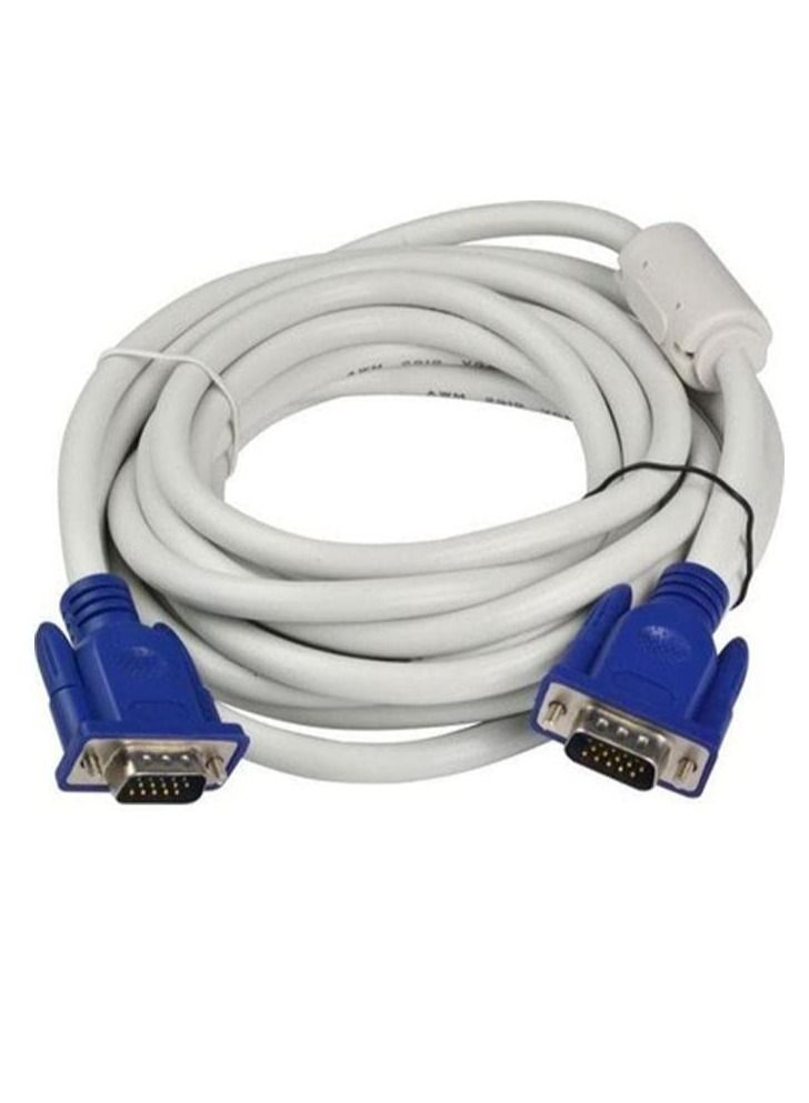 Ntech كابل VGA إلى VGA ذكر إلى ذكر أبيض/أزرق 10 أمتار - Image 4
