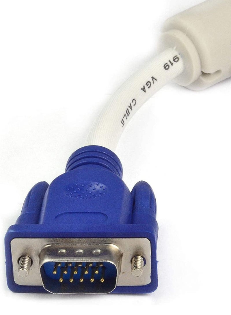 Ntech كابل VGA إلى VGA ذكر إلى ذكر أبيض/أزرق 10 أمتار - Image 3
