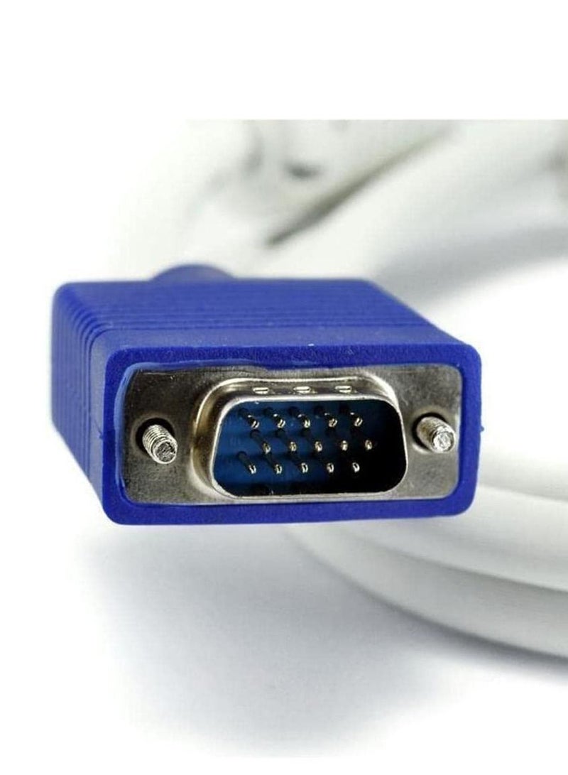 Ntech كابل VGA إلى VGA ذكر إلى ذكر أبيض/أزرق 10 أمتار - Image 2