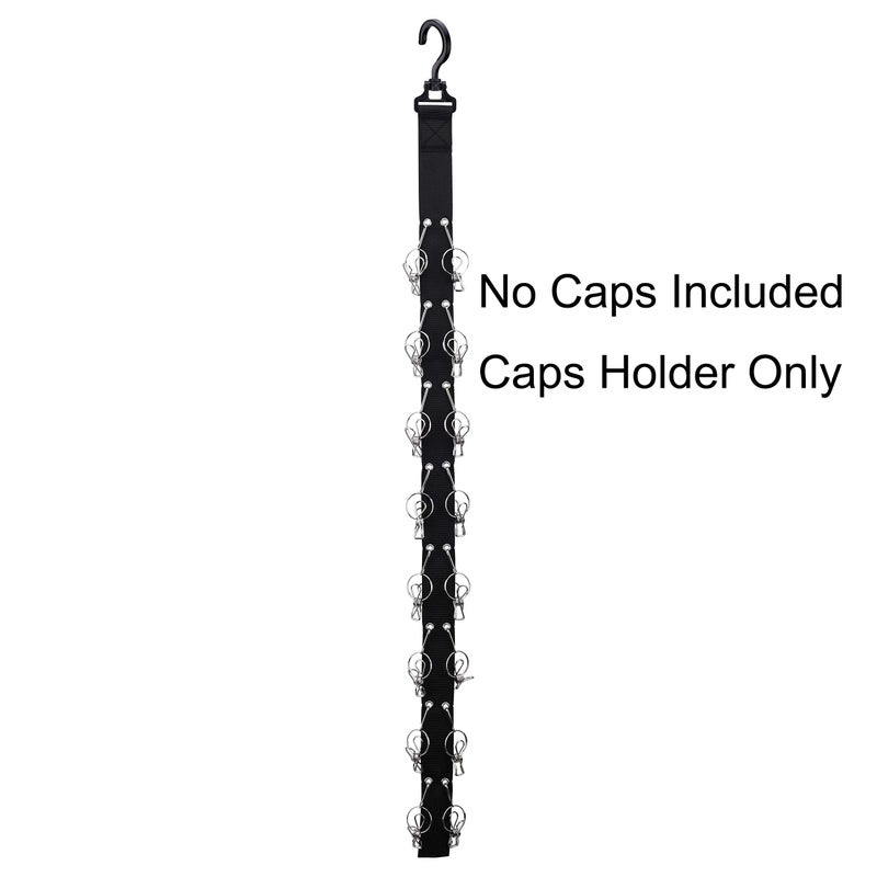 LEVOSHUA Closet Hanging Cap Organizer, 16 Baseball Cap Rack, Closet Hook Cap Holder Hat Storage Organizer - Keep Hats Cleaner Than a Hat Rack (1 Pack) - Image 3