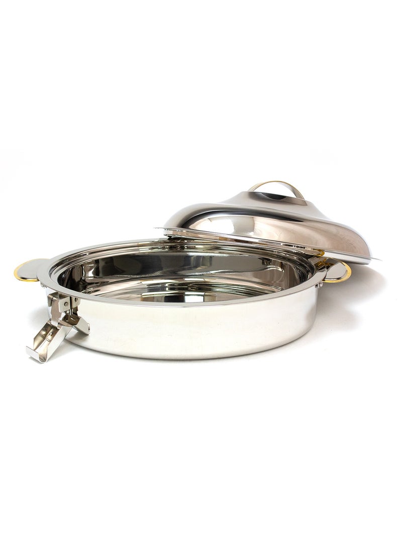 Sanjana Stainless Steel Insulated Samina Oval Shape Hotpot with Lid Lock Holder 12000ML  - Image 3
