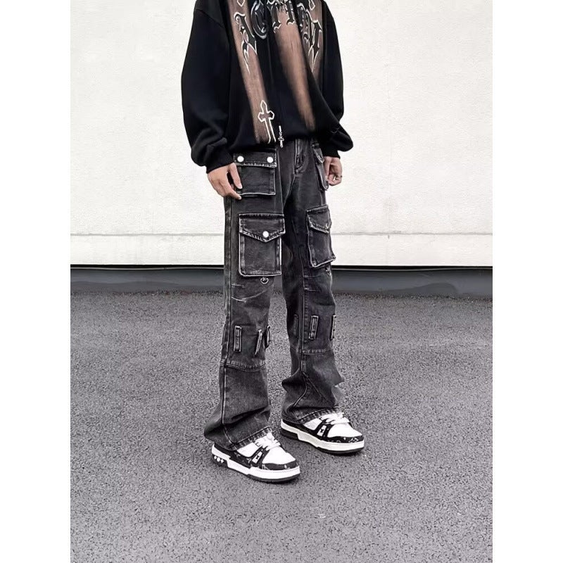 Unisex Casual Daily Denim Jeans - Image 4