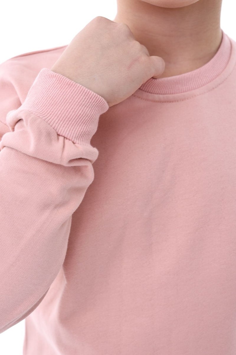 Zuzunga 2-Pack Basic Raised Kids Sweatshirt 3-10 Years Powder-Cream - Image 3