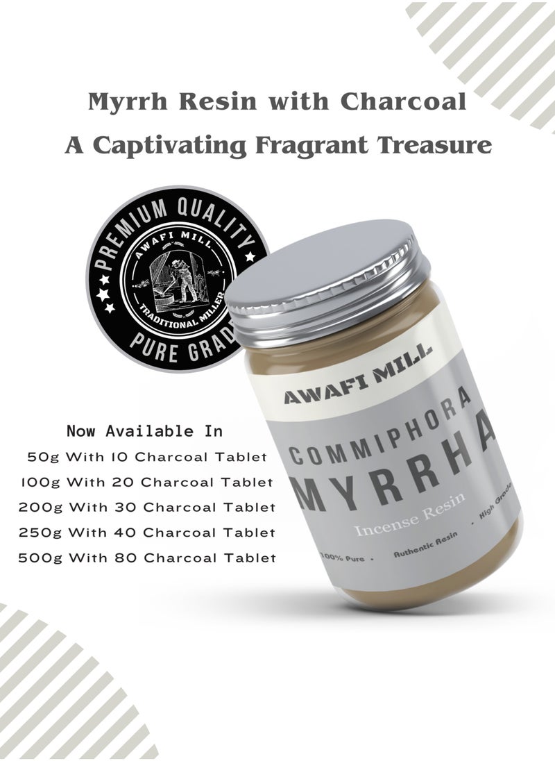 Awafi Mill - Myrrh Resin Incense with Triangle Charcoal Tablet - Image 1