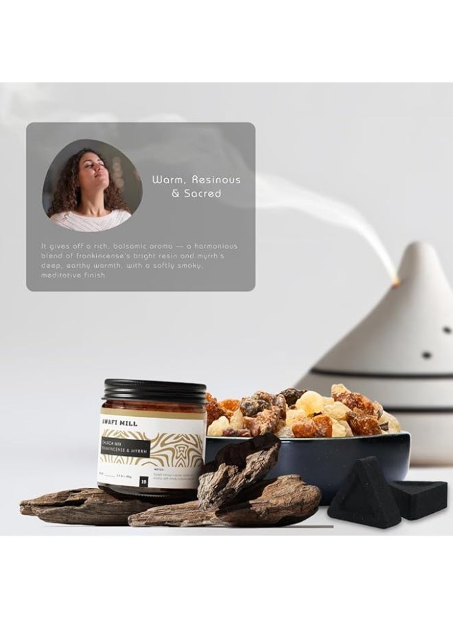 أباميك بخور راتنج المر مع قرص الفحم المثلث - Image 5