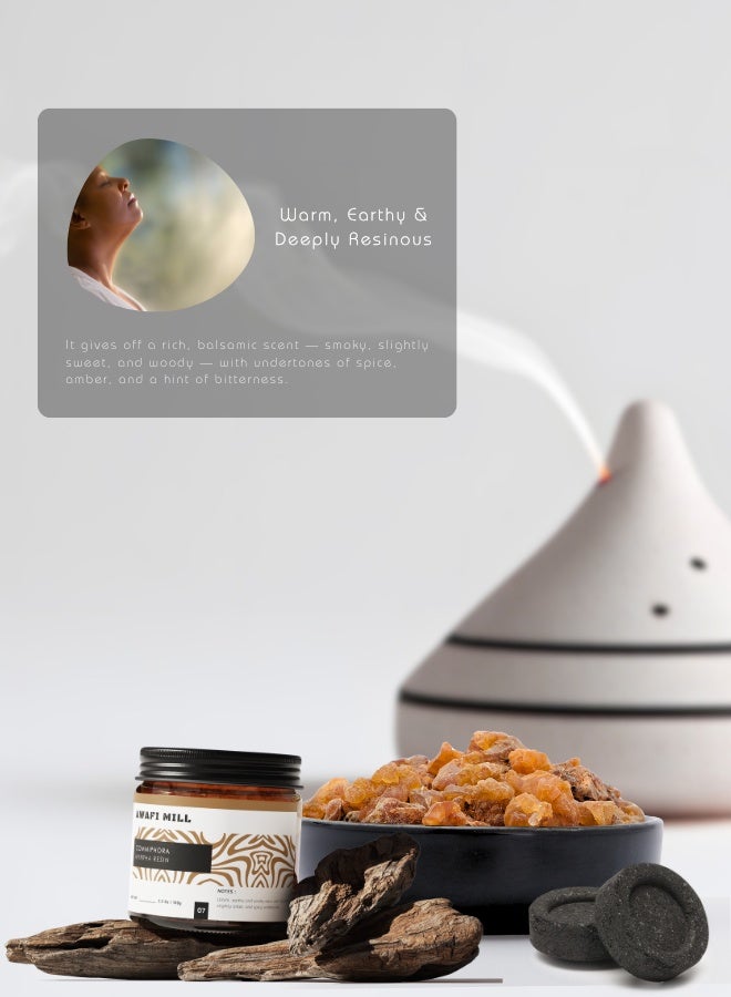 Awafi Mill Myrrh Resin Incense with Triangle Charcoal Tablet - Image 5