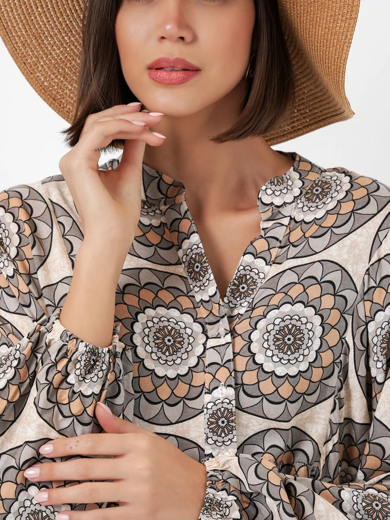 بيغ دارت BDART Patterned V-Neck Maxi Dress