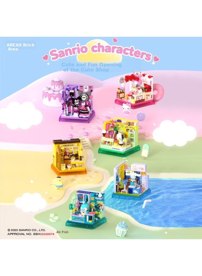Area-x Brick Zone Sanrio Series Diy Building Blocks Toy Kuromi Sweet Party House Ab0071 - Image 4