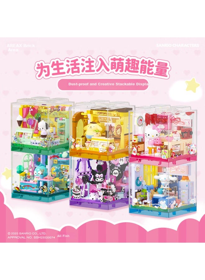 Area-x Brick Zone Sanrio Series Diy Building Blocks Toy Kuromi Sweet Party House Ab0071 - Image 3