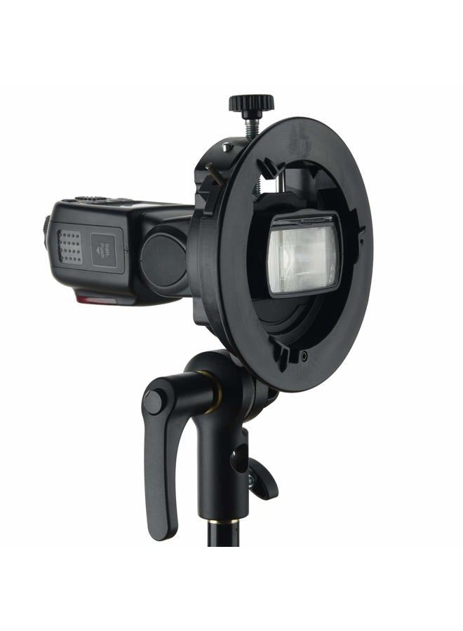 Godox S2 S-Type Bracket Bowens Mount Compatible with Godox V1 AD200Pro AD400Pro AD200 V860II TT685 TT600 TT350, Large Adjustment Handle, Integrated Umbrella Mount and More Compact - Image 2