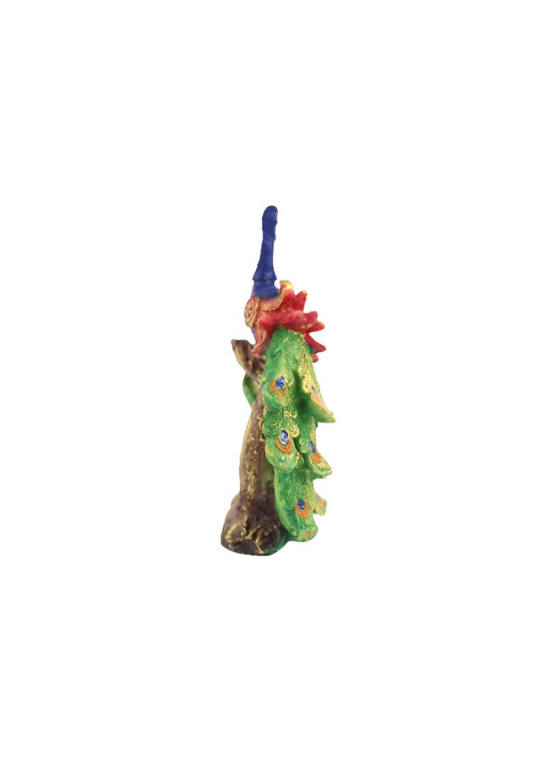 Wonderland Wonderland ealistic Animal Beautiful Peacock Home Decor Resin Figurine  - Image 4