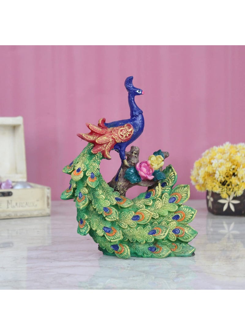 Wonderland Wonderland ealistic Animal Beautiful Peacock Home Decor Resin Figurine  - Image 1
