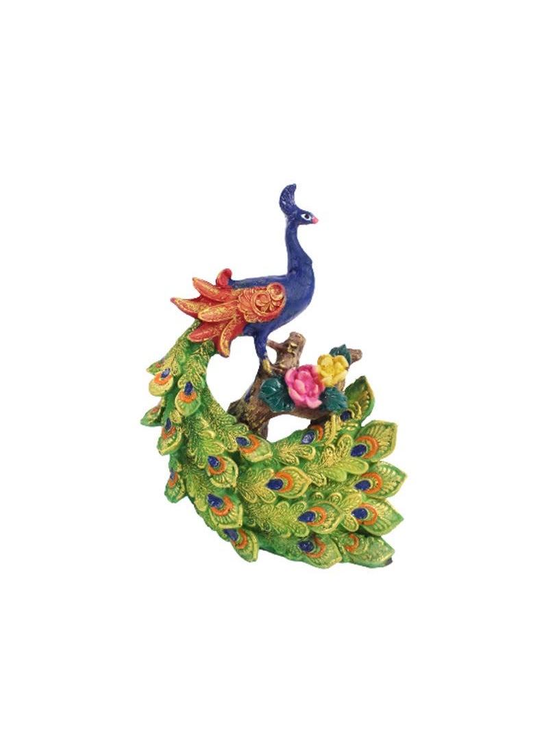 Wonderland Wonderland ealistic Animal Beautiful Peacock Home Decor Resin Figurine  - Image 2