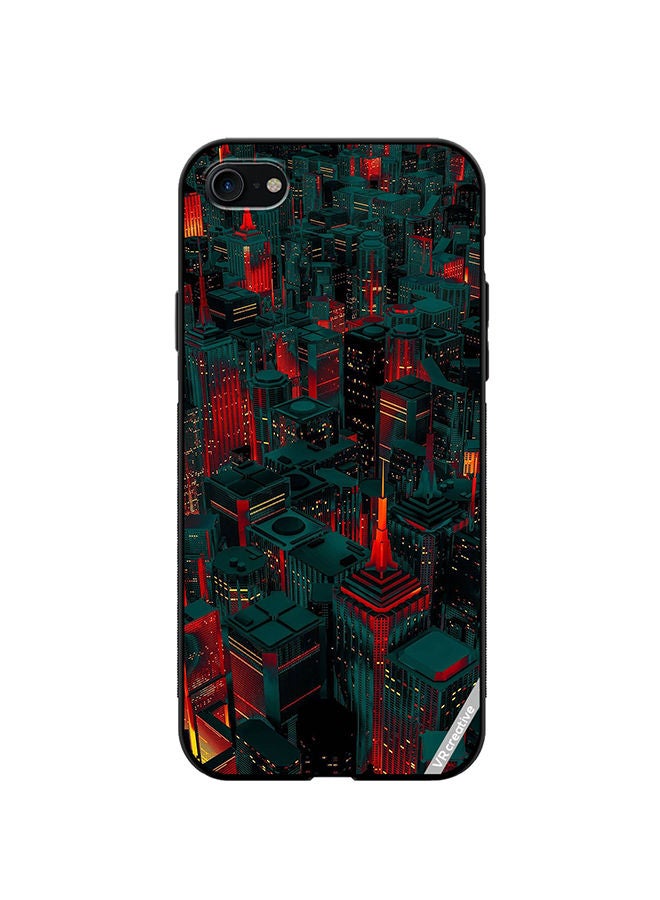 VR CREATIVE Protective Case Cover For Apple iPhone 7/8/SE 2020 Red City Design Multicolour - Image 1