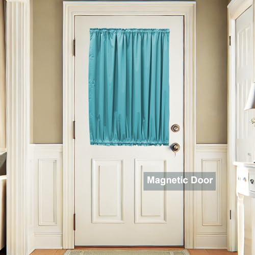 LEVOSHUA 16.6-42.9 Inches Adjustable Magnetic Curtain Rod for Metal Door, 2 Sizes in 1 Extend from 16.6-29.6 inches or 32-42.9 inches, Strong Magnet Holder for Cafe Sash Curtain, Black 1 Pack - Image 2