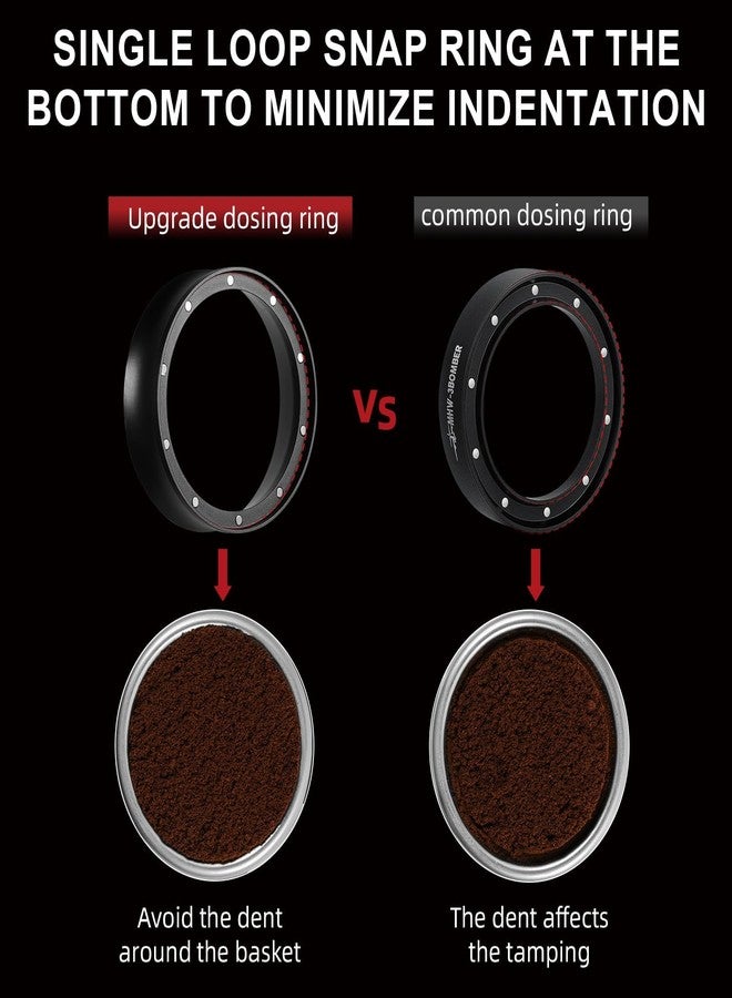 MHW-3BOMBER قمع جرعة الإسبريسو 51 مم حلقة جرعة القهوة قمع بورتافيلتر أدوات بارستا متوافقة مع بورتافيلتر ديلونجي ديسكا 51 مم DR5548B-OS - Image 4
