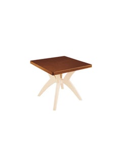 El Helal & Silver Star Elegant 80x80 cm Square Table – Brown and Beige Design for Modern Spaces.. 