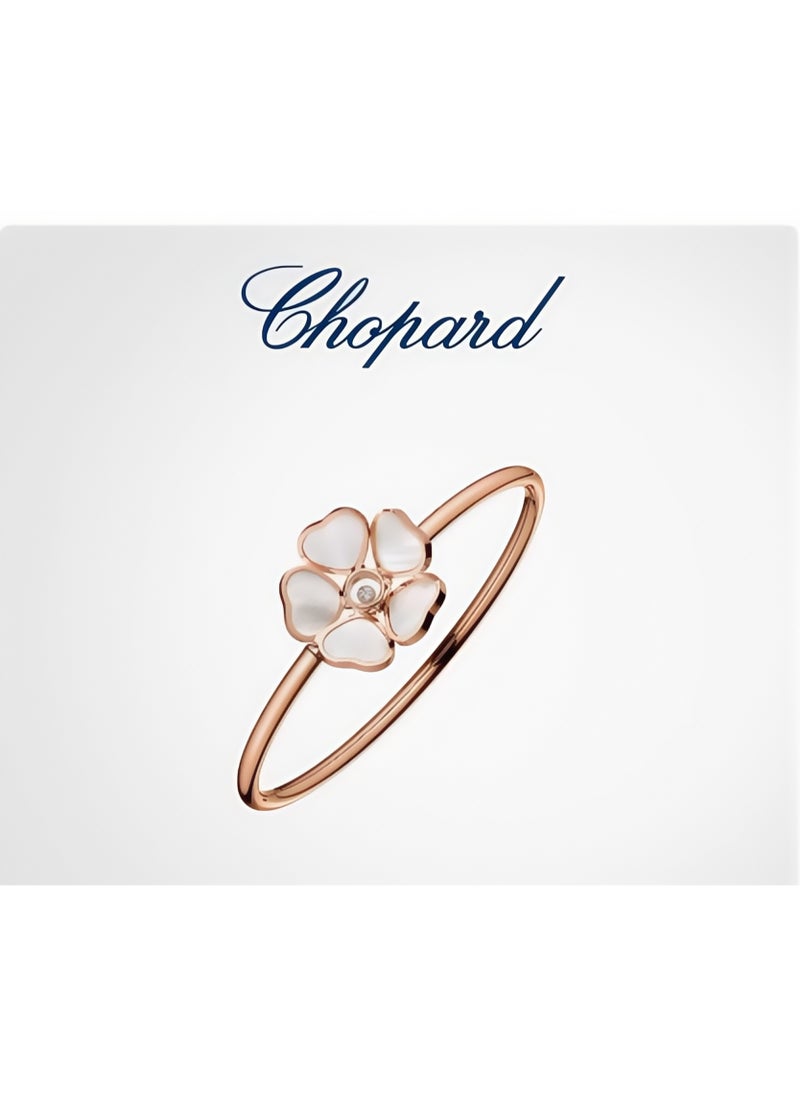 Chopard Chopard 18K rose gold white mother-of-pearl heart butterfly bracelet  - Image 1