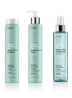 Erayba Always Beautiful Hair Detox Set Refreshing Shampoo 250ml Refreshing Mask 250ml Refreshing Conditioner 200ml  - Image 1