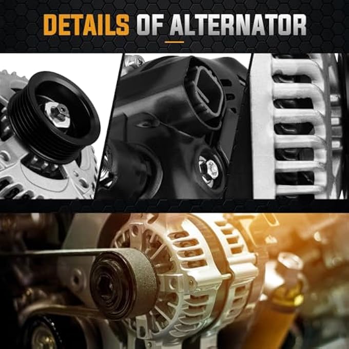 ILONPA Alternator Replacement Compatible with Acura MDX 2003-2009 3.5L, RL 2005-2008 3.5L, TL 2004-2008, Honda Odyssey 05-07, Pilot 05-08, Ridgeline 2006-2008 Replace 31100-RDJ-A01 AND0339 VND0339 - Image 3