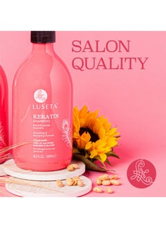 L LUSETA Luseta Keratin Shampoo for Dry Damaged Hair, Smoothing & Nourishing for Color Treated Hair 16.9 Oz  - Image 3