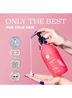 L LUSETA Luseta Keratin Shampoo for Dry Damaged Hair, Smoothing & Nourishing for Color Treated Hair 16.9 Oz  - Image 4
