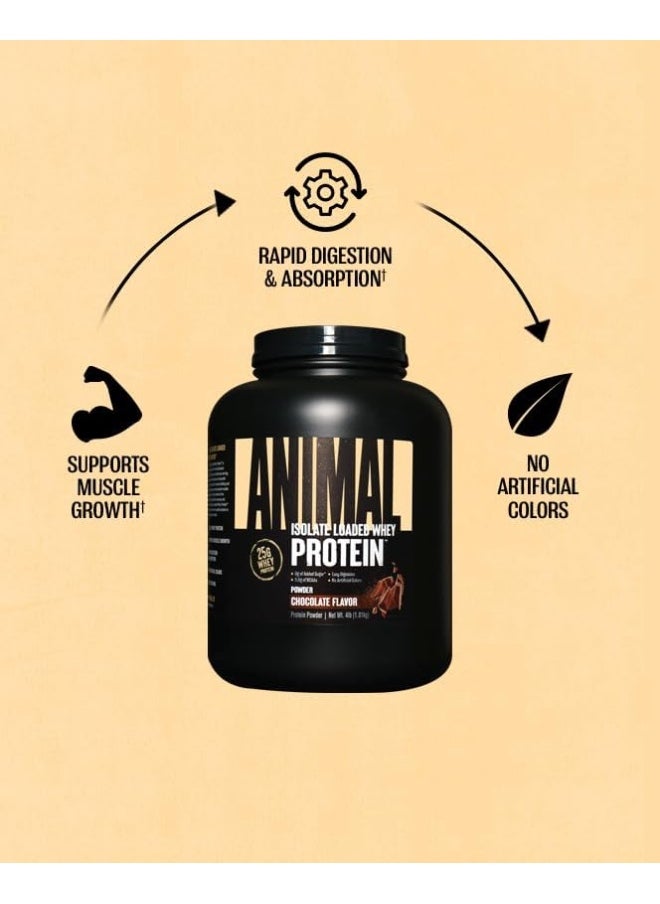 ANIMAL Universal Nutrition Whey Isolate Loaded Whey Protein Powder Supplement, Chocolate, 4 Pound  - Image 5
