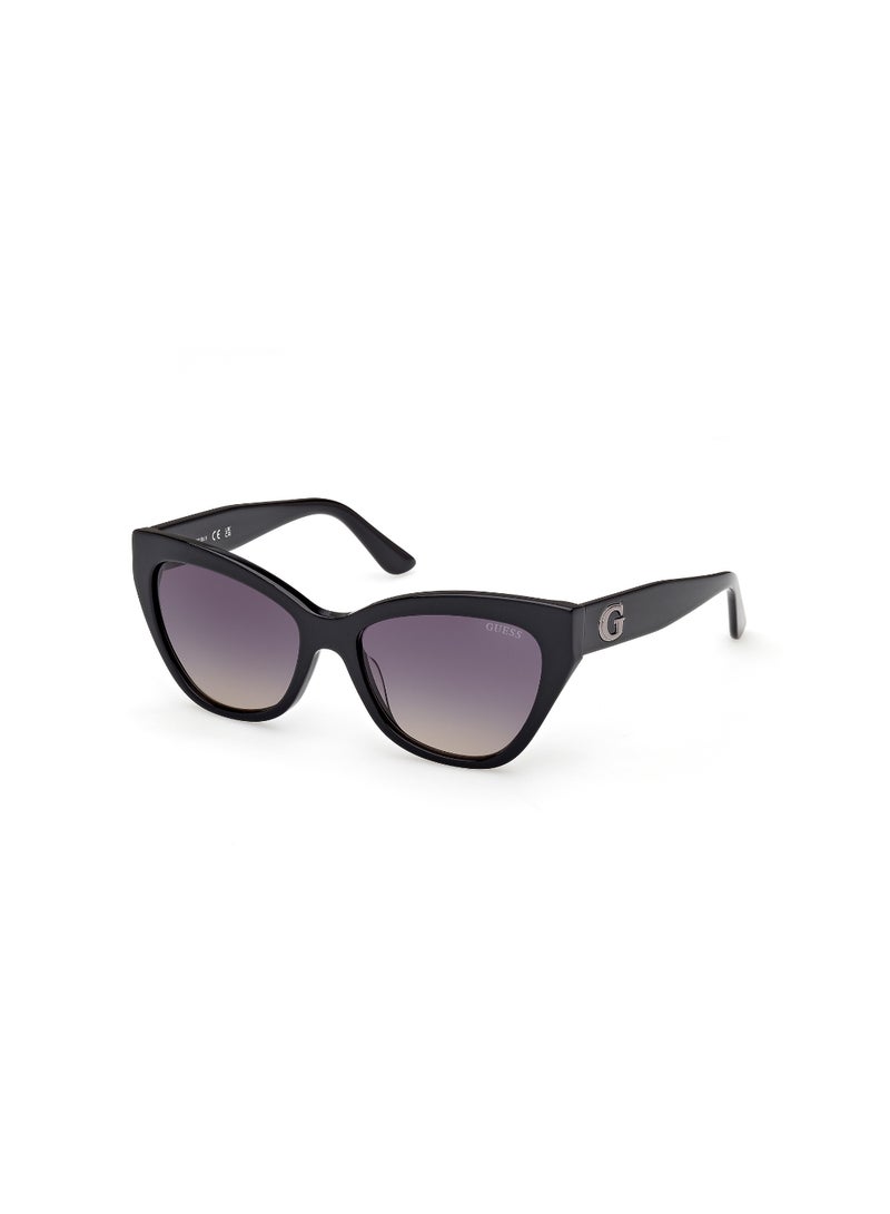 GUESS FULL RIM FEMALE CAT EYE BLACK ACETATE SUNGLASSES - Image 1