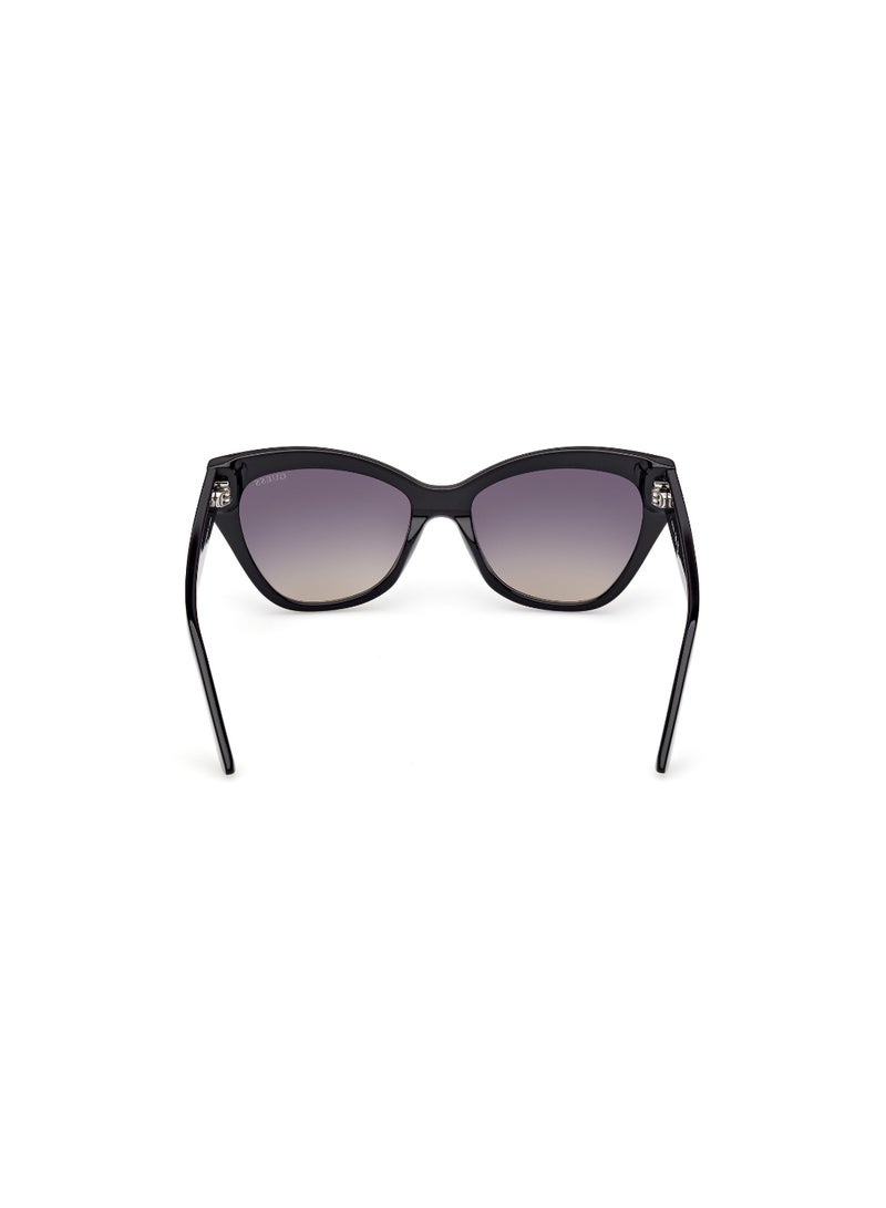 GUESS FULL RIM FEMALE CAT EYE BLACK ACETATE SUNGLASSES - Image 4