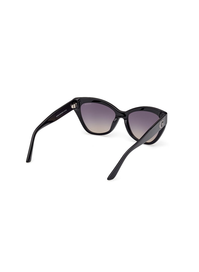 GUESS FULL RIM FEMALE CAT EYE BLACK ACETATE SUNGLASSES - Image 5